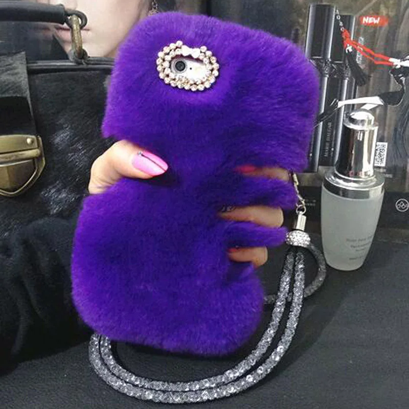 Роскошный женский чехол со стразами и бриллиантами зимний теплый шерстяной с