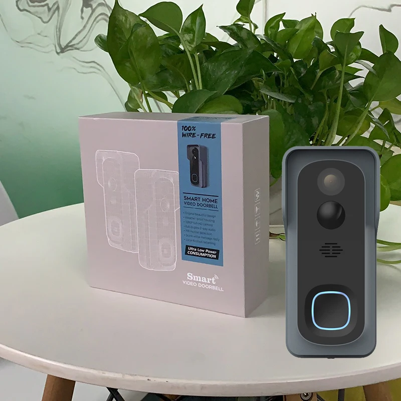 Дверной звонок с Wi Fi 1080P HD Поддержка Google Alexa голосовое управление батарея облачное