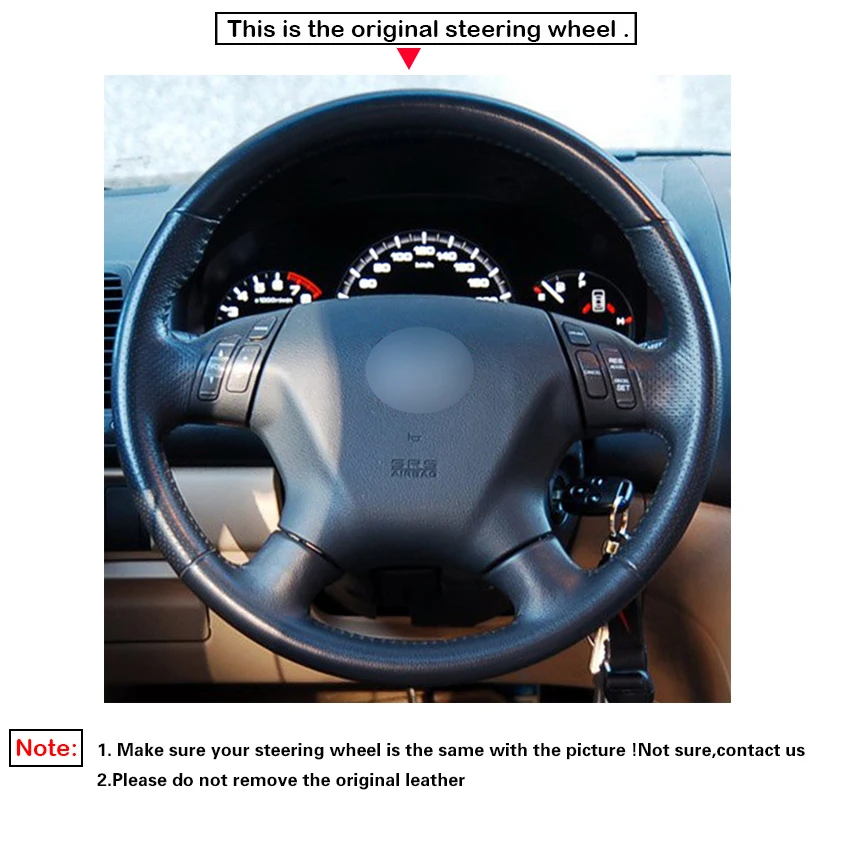 Черный PU искусственная кожа DIY ручной работы чехол рулевого колеса автомобиля