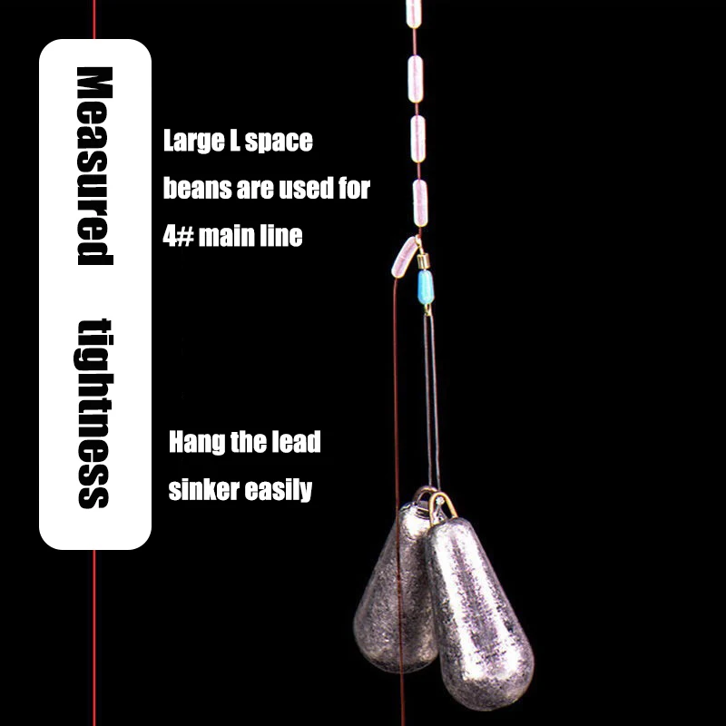 PRO BEROS 300pcs/Pack Fishing Bobber Oval Black Silicon Stopper Space Bean Connector Line Resistance Accessories | Спорт и