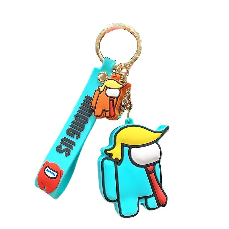 

K20049 Kawiia Games Among Us Peripheral Key Ring Men'S And Women'S Boyfriends Pendant Personality Silicone Drop Glue Key Ring