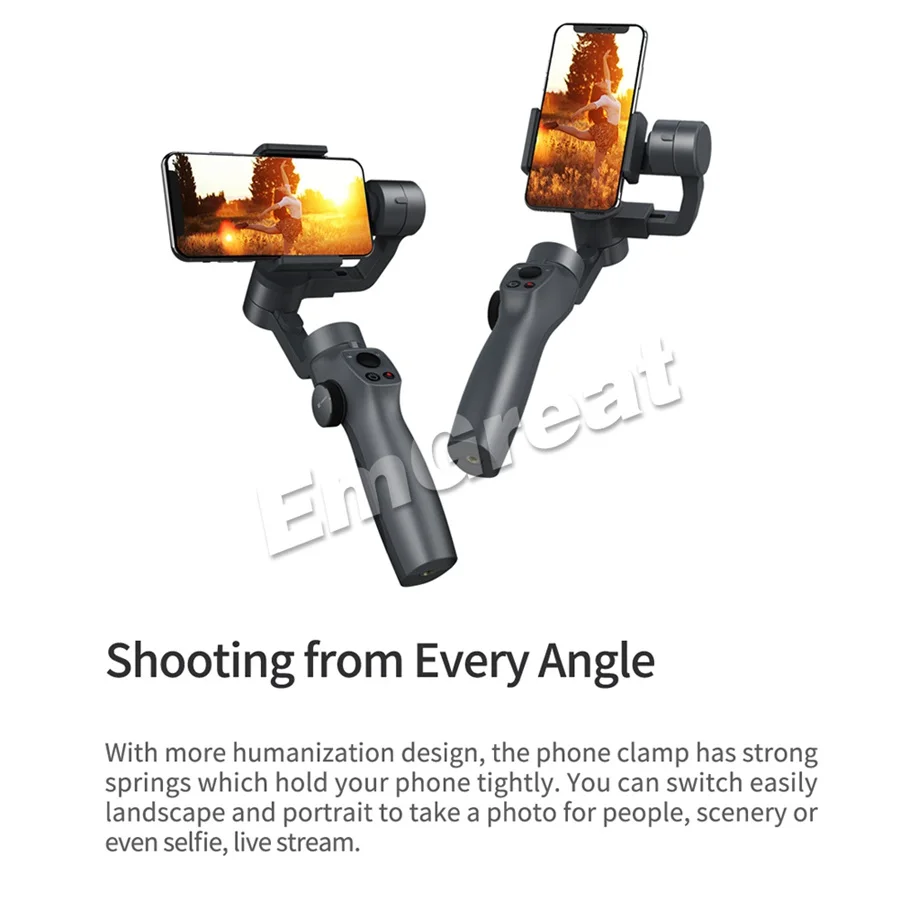 Захват funsnap 2 3-осевой ручной карданный стабилизатор для смартфона PK Zhiyun Smooth 4 Feiyutech Snoppa Atom DJI OSOM Mobile 3