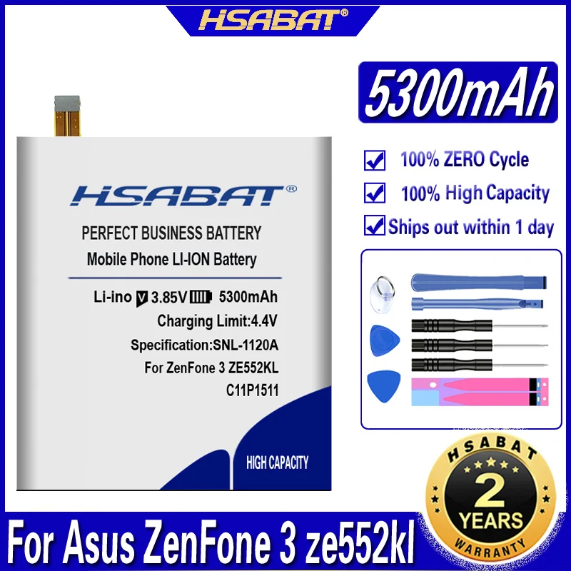 Аккумулятор HSABAT C11P1511 5300 мАч для Asus ZenFone 3 ZenFone3 ze552kl z012da/e|battery for|4000mah batterybatteries batteries |