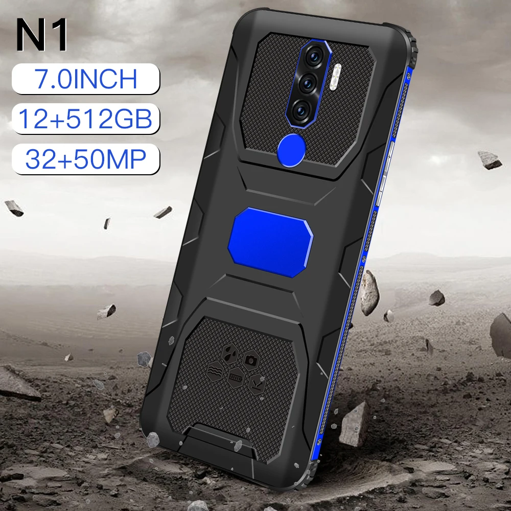 

N1 Smartphone Global Version 7.0Inch Really 12GB+512GB Android 10 Core 5G 6800mah 32MP+50MP Unlocked Cheap Telephone Celulares