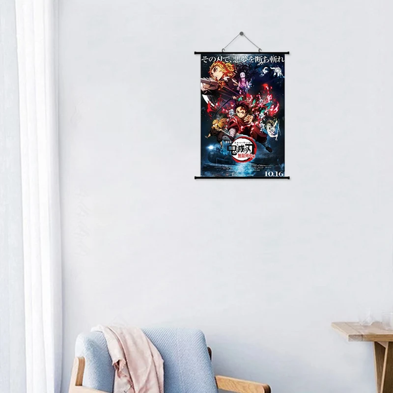 Японский аниме картины плакат стена прокрутки лезвие демонического уничтожения