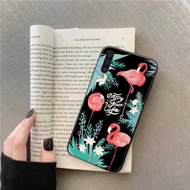 

Lovely flamingo cartoon animal Phone Case For Samsung galaxy A S note 10 7 9 20 30 31 40 50 51 71 21 s ultra