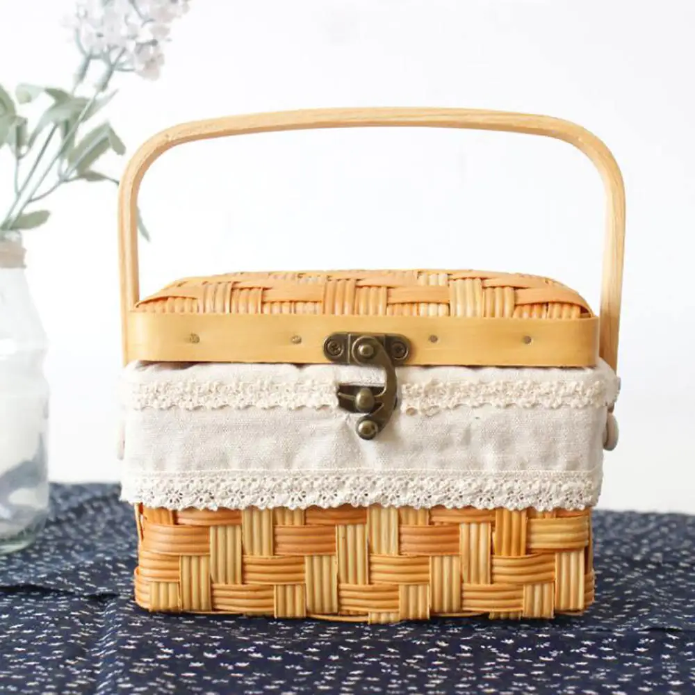 Тканая корзина для хранения плетеная дома органайзер ванной комнаты лоза