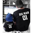 Футболки для мальчиков и девочек, хлопковая рубашка для папы и сына, сочетающаяся с семьей одежда для малышей и мальчиков, 01 и 01