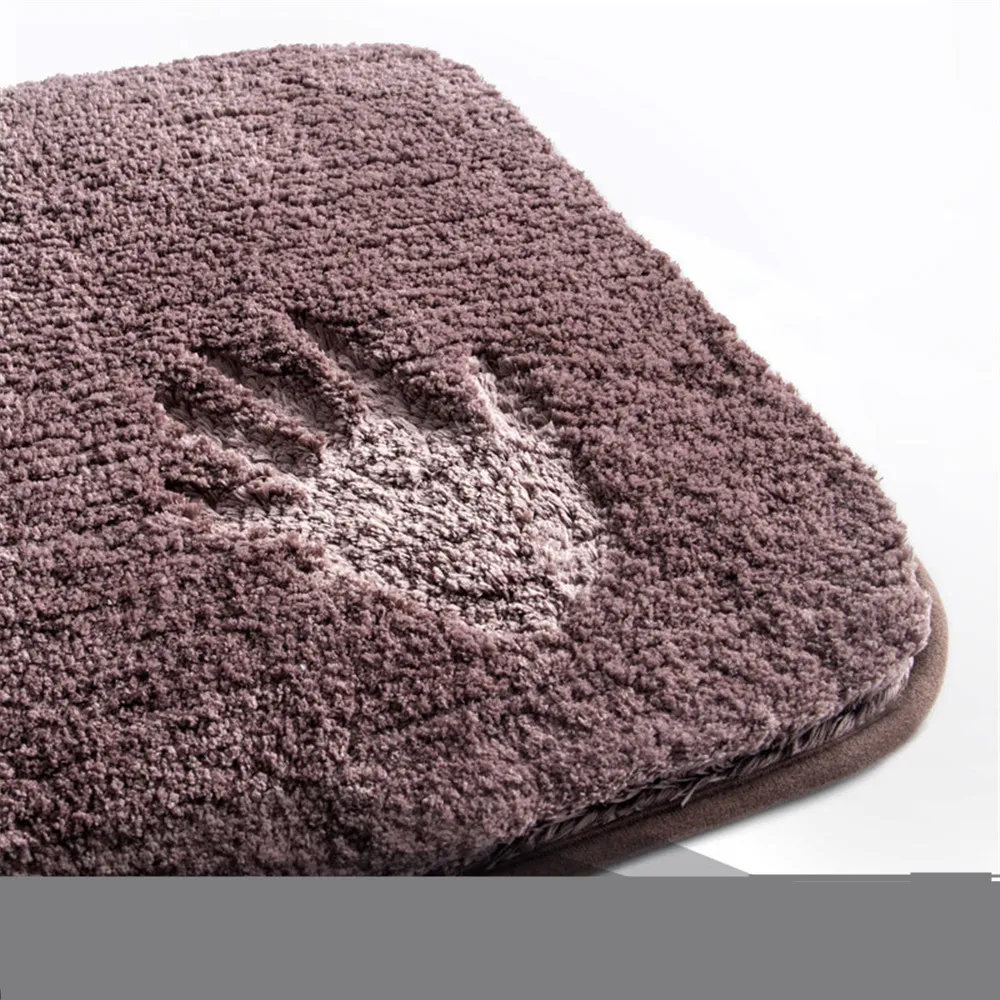 

50cm * 60cm 5 Color Bathroom Horizontal Stripes Bath Mats Rug Non-slip Coral Fleece Mat Doormat Floor Carpet Cotton