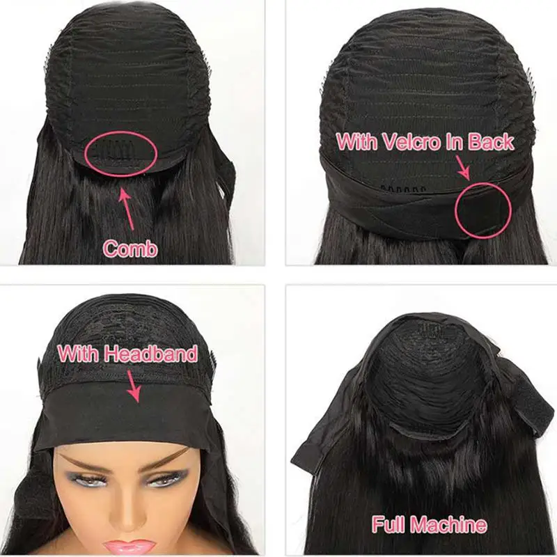

March Queen Body Wave Headband Wig Huma n Hair Malaysia Non-Remy Machine Made Hair For Black Women Headband Wigs Pre Plucked