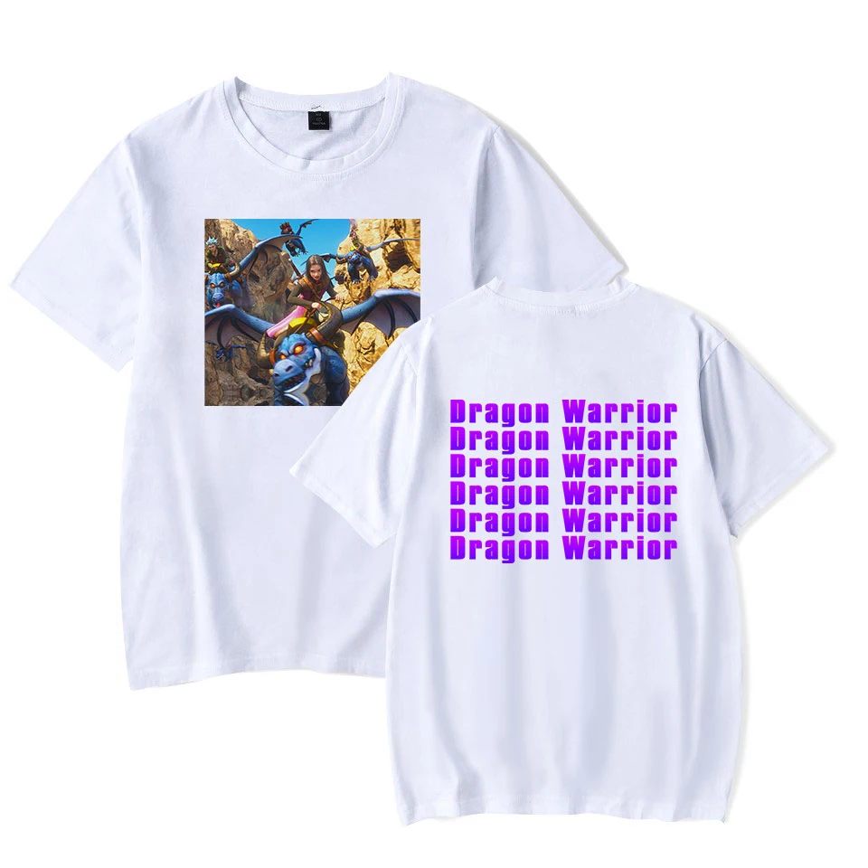 

Dragon Quest T Shirt Dragon Warrior Electronic Role-playing Game Tee Shirt Character Printing Unisex Short Sleeve Heroes T-shirt