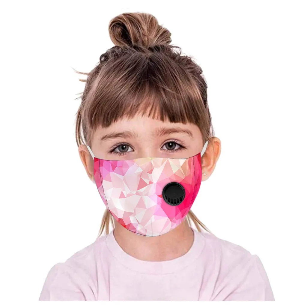 

2021 New Fashion Printing Kids Multicolor Outdoor Windproof Protect Safety Mouth Mask Washable Windproof Breathable Face Mask si