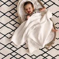 swaddle blanket baby organic cotton receiving blanket infant kids muslin baby blanket sleeping quilt bed cover 6 layers
