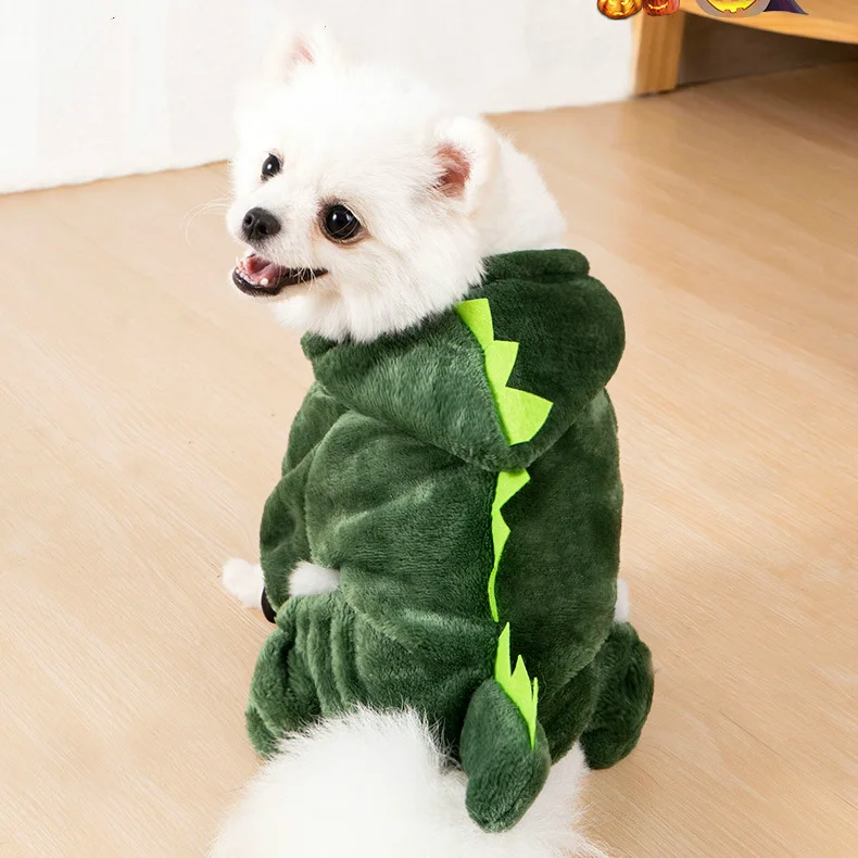 

Dog Clothes Autumn And Winter Teddy Bichon Corgi Small And Medium-Sized Dogs Dinosaur Transform Clothes Cat Clothes Pet Clothes