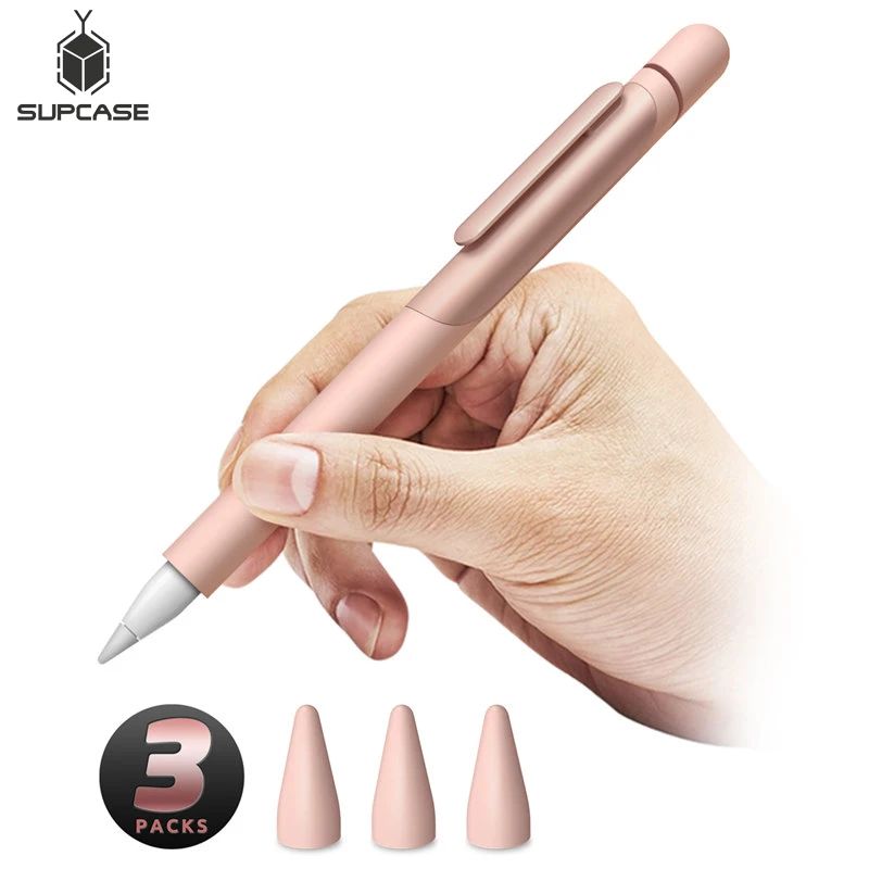 SUPCASE Silicone Protective Case For Apple Pencil 1 (1st Generation) Anti Slip Grip with Nib Cover (3 Pieces) Accessories|Пеналы| |