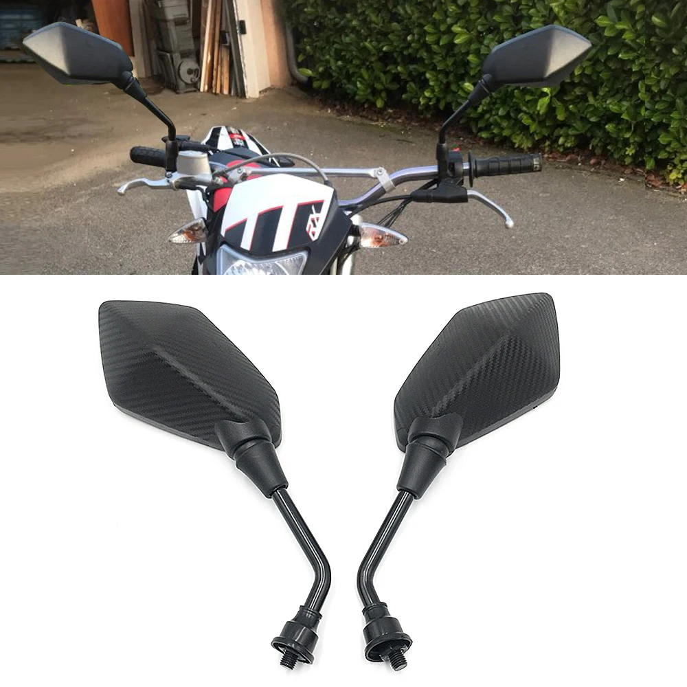 

8 10mm Motorcycle Rearview Mirror Universal Scooter Side Mirror For Kawasaki Z800 z1000sx z900rs ER6N ER6F Benelli leoncino 500