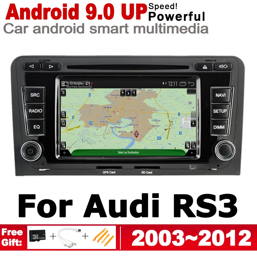 

Автомобильный мультимедийный плеер IPS, Android 9,0, gps, навигация для Audi RS3 8P 2003 ~ 2012 MMI, оригинальный стиль, HD экран 2 ГБ 32 ГБ, Wi-Fi, BT