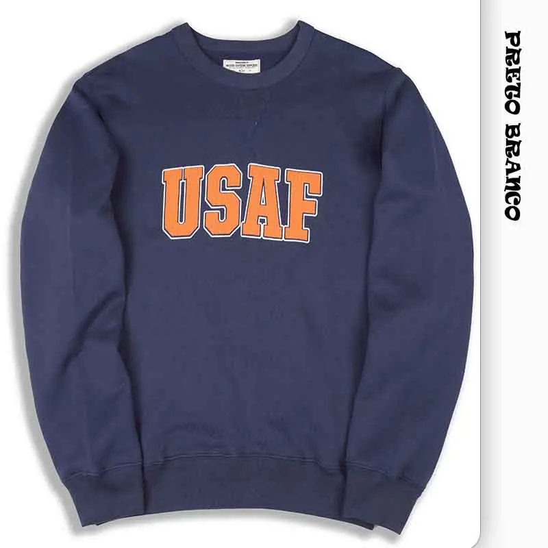 2021 Новинка Осень/Зима тяжелый 520 г USAF военный пуловер из махровой ткани толстый