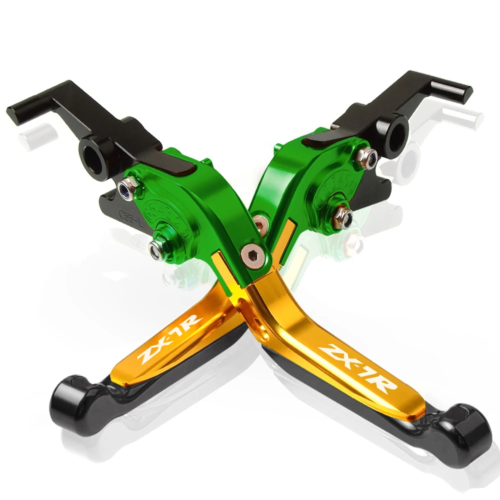 Q with logo Мотоцикл с ЧПУ Регулируемые сцепные рычаги Ручка для KAWASAKI ZX7R ZX-7R 1989 1990 1991 1192 1993 1993-2003 ZX7R ZX-7R - Цвет: Q with logo