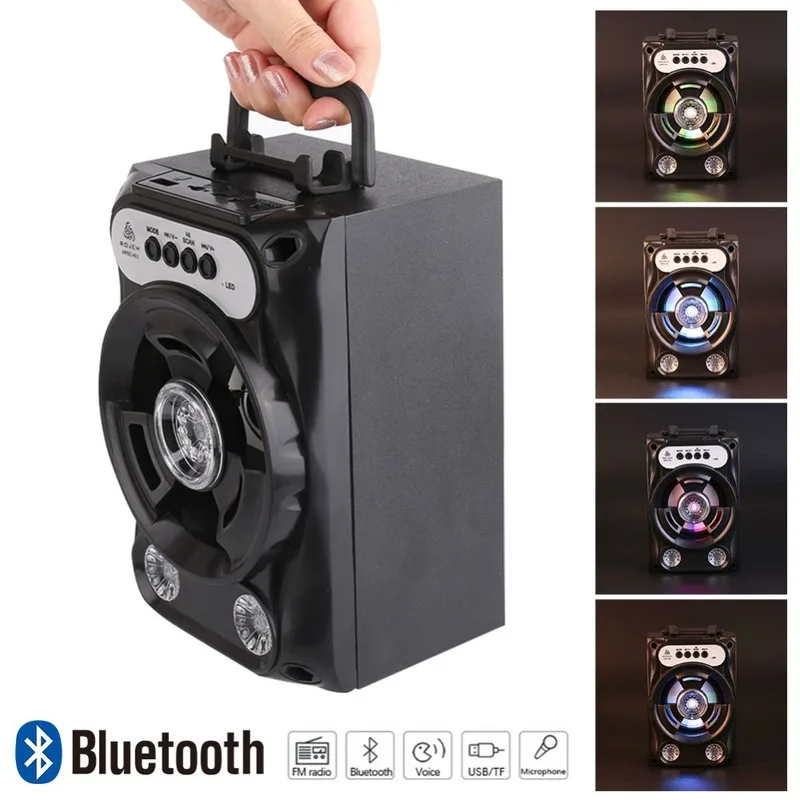 Беспроводная Bluetooth колонка 10 Вт со светодиодной светодиодный