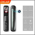 OKLAR, умный электронный дверной замок с идентификацией по отпечатку пальца и камерой видеонаблюдения, с видимым паролем, полностью автоматический