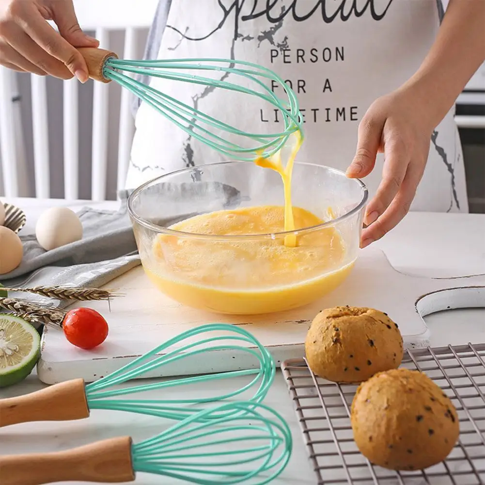 

Egg Beater Eco-friendly Hook Design PP Manual Whisk Handle Egg Frother Supplies Stirring Rod Household Kitchen Baking Tools