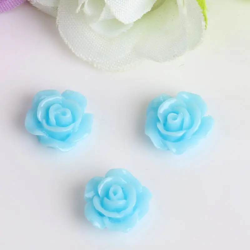 light blue-10pcs 5 шт./упак. черный, Белый Цвет Розовое Стразы нейл-арта украшения 3d в виде лепестков, с тиснением и изображением Скульптура, с украшением в виде цветка Красота аксессуары для маникюра - Цвет: light blue-10pcs