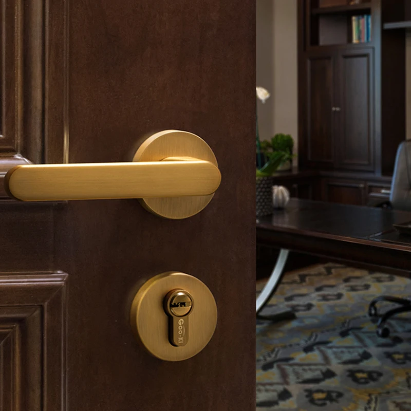 Круглая ручка двери с разрезом дверной замок из цинкового сплава в скандинавском