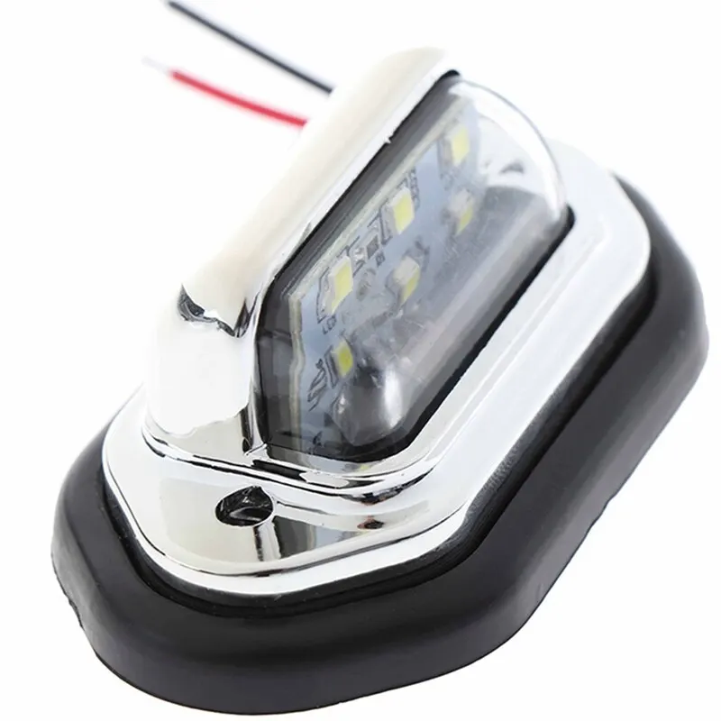 2 шт. 12V 24V Водонепроницаемый 6 светодиодный автомобильный номерной знак