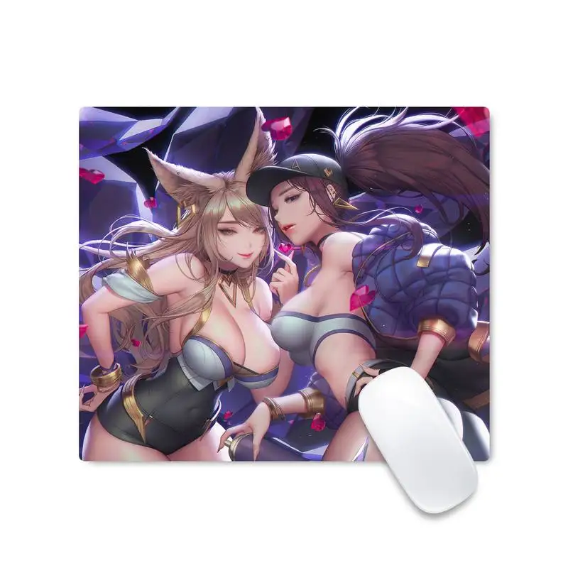 

LOL KDA Girl sexy Unique Desktop Pad Game Mousepad Mouse pad Desk Protect Game Officework Mat Non-slip Laptop Cushion mousepad