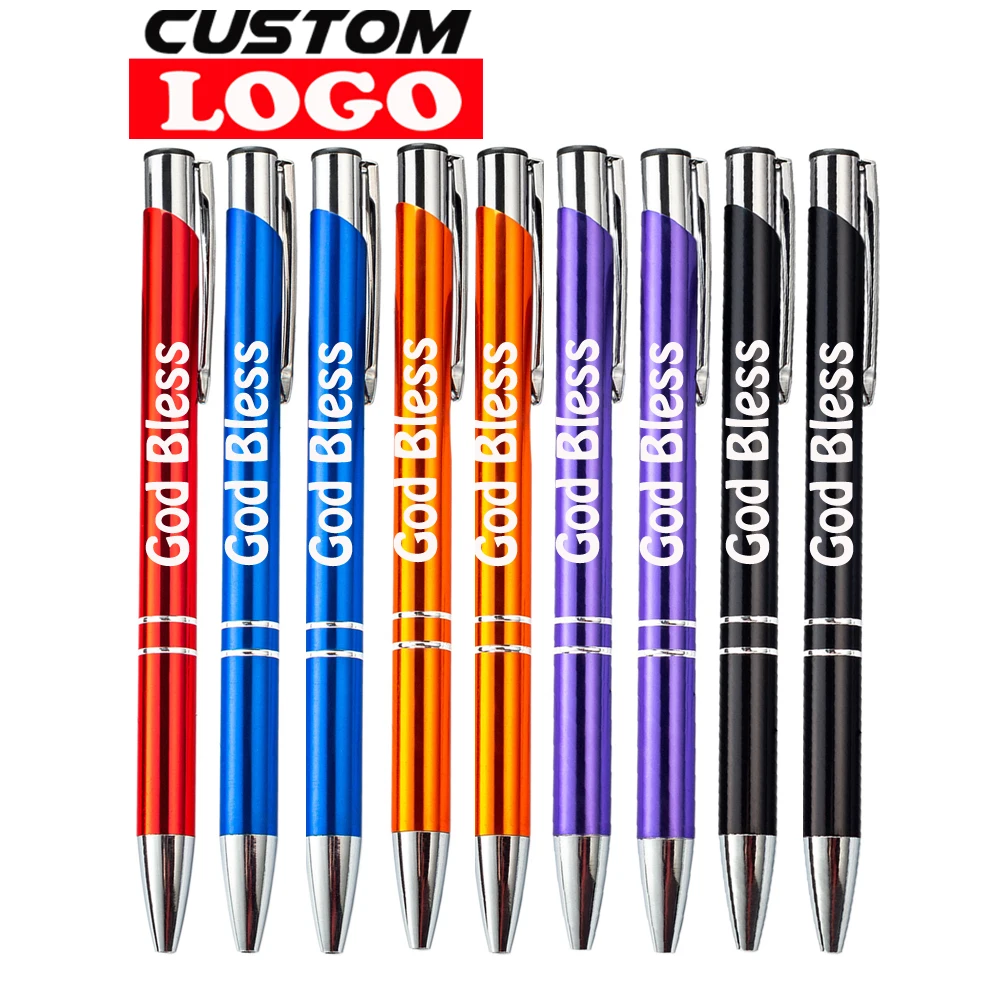 100pcs/Lot Ballpoint Pen Black Blue Ink School Office Student Exam Signature Pens For Writing Stationery Supply Free Custom Logo