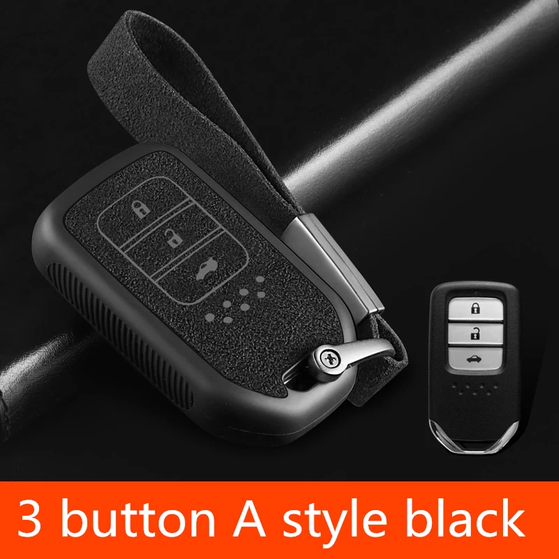3 button A black ТПУ флиппе для Honda CRV HRV Accord Civic Odyssey Vezel Inspire Fit Jazz JADE Pilot флип чехол для ключей - Название цвета: 3 button A black