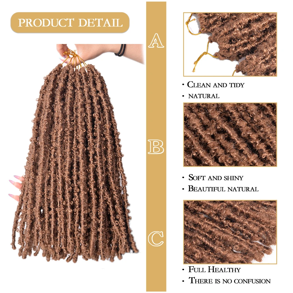 

Chorliss Crochet Hair 18 Inch Crochet Hair Extensiones De Cabello Natural Butterfly Curly Hair Locs Braided Hair