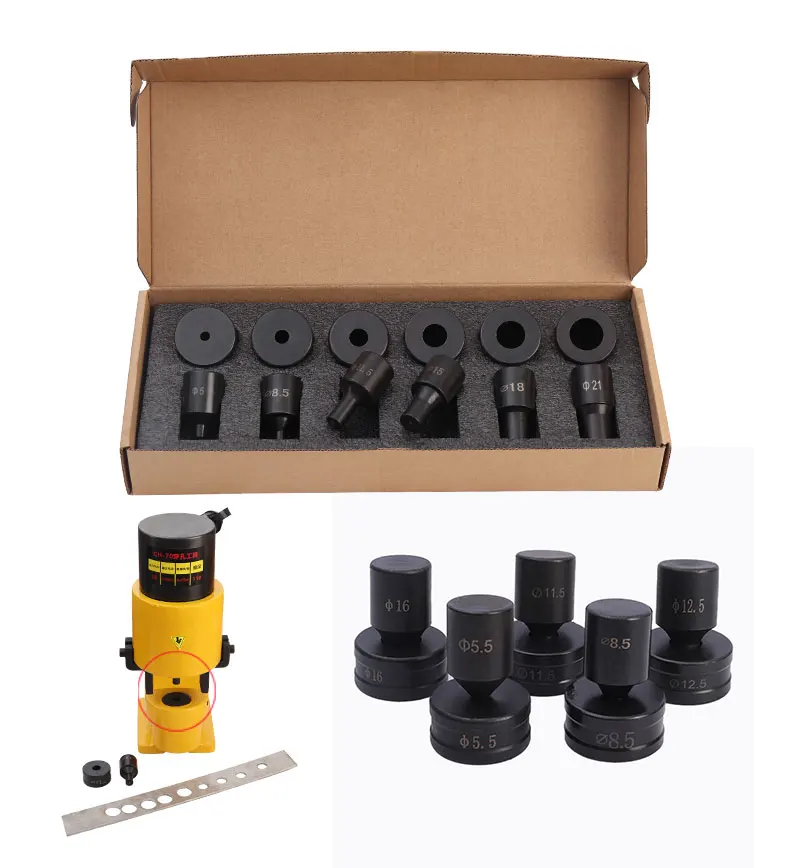 6 шт. круглые гидравлические штампы открытые отверстия размеров можно