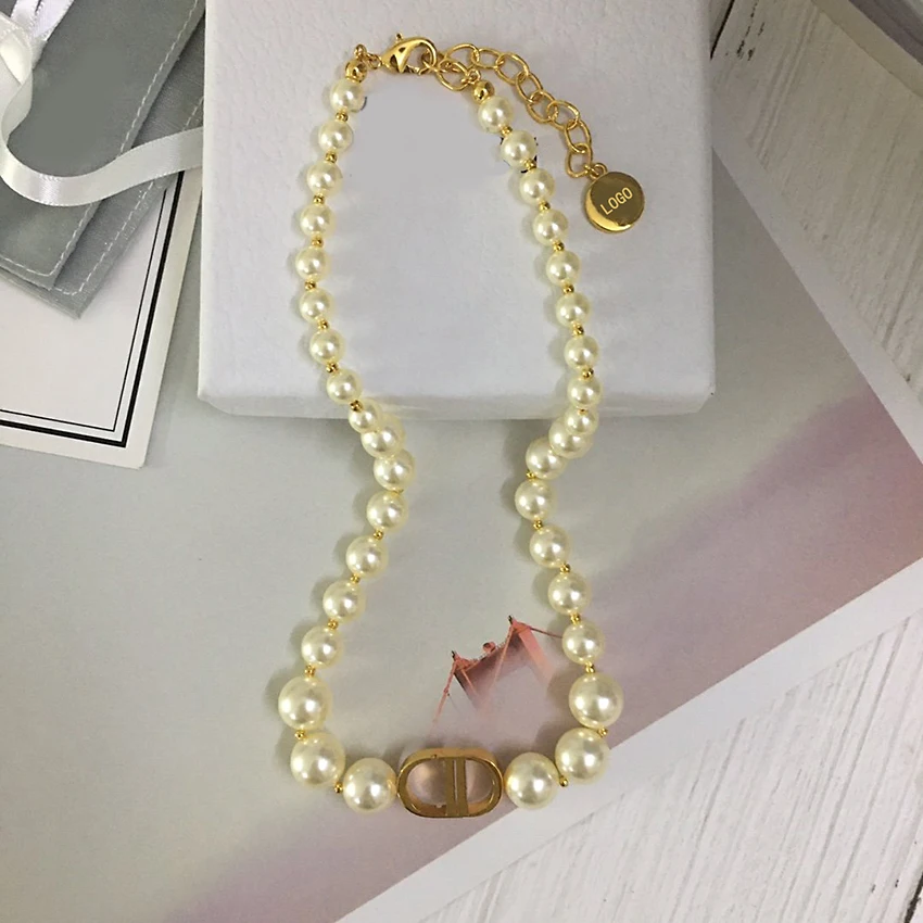 

Pearl Necklace Set 2021 Fashion Necklace Romantic Couple Pendant Trend Holiday Gift Ladies Jewelry