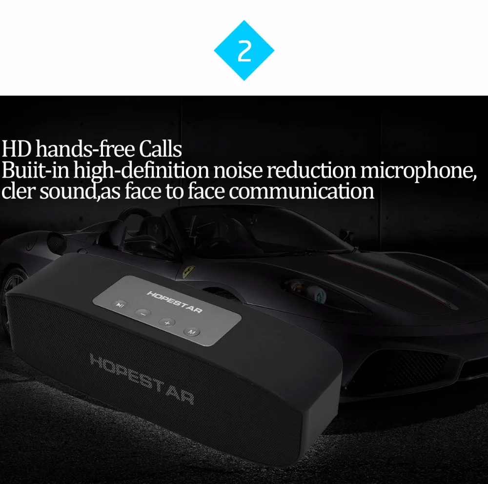 HOPESTAR H11 Bluetooth Колонка HiFi беспроводная звуковая панель с двумя басами стерео Поддержка USB TF AUX FM с зарядным устройством для телефона