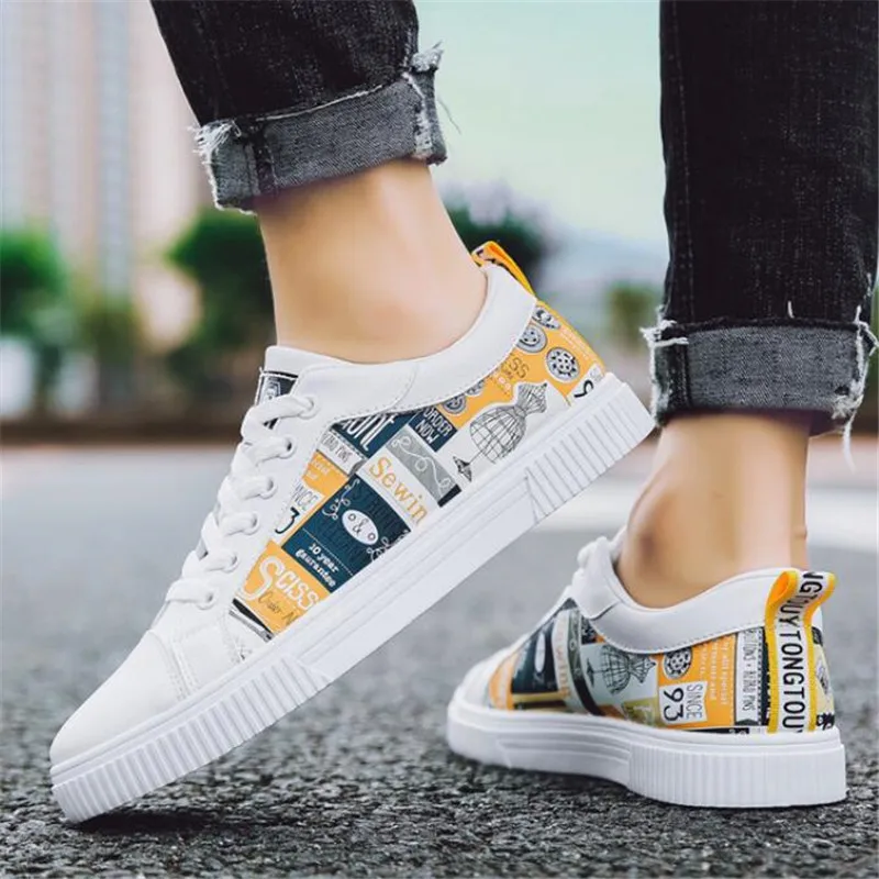 

Sneakers men 2020 new all-match low-cut personality fashion men's canvas shoes breathable casual thick-soled mens sneakers shoes