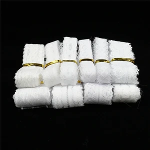 Белая кружевная лента, хлопковая, для шитья, 10 ярдовпартия