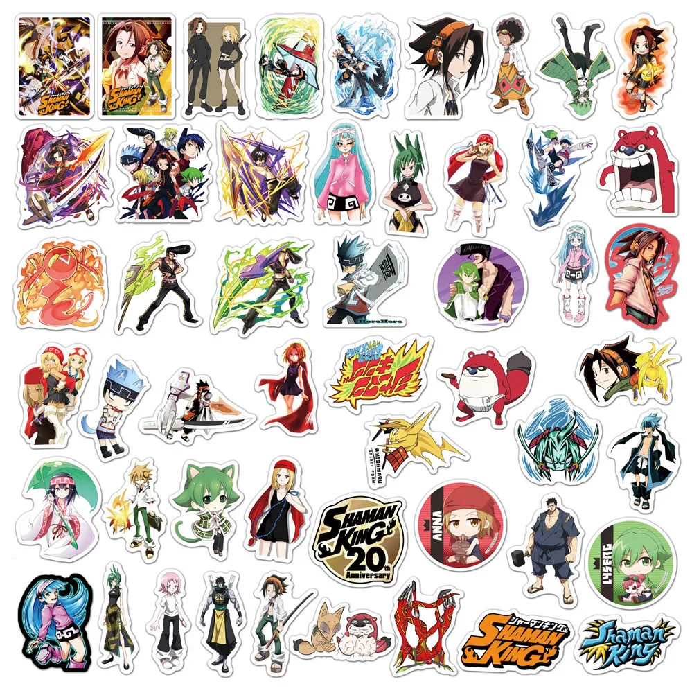Pegatinas de est&eacute;tica de Anime para monopat&iacute;n, calcoman&iacute;a de juguete para ordenador port&aacute;til, para motocicleta, bicicleta, coche, Rey Cham&aacute;n, 10/50 Uds.-5