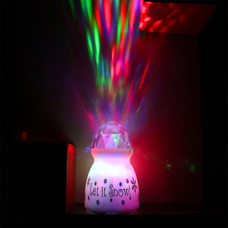 

Crystal Magic Ball Led Stage Lamp RGB Color Lighting Strobe LED Water Pattern Projection Lamp Rotating Disco Laser Party Lights