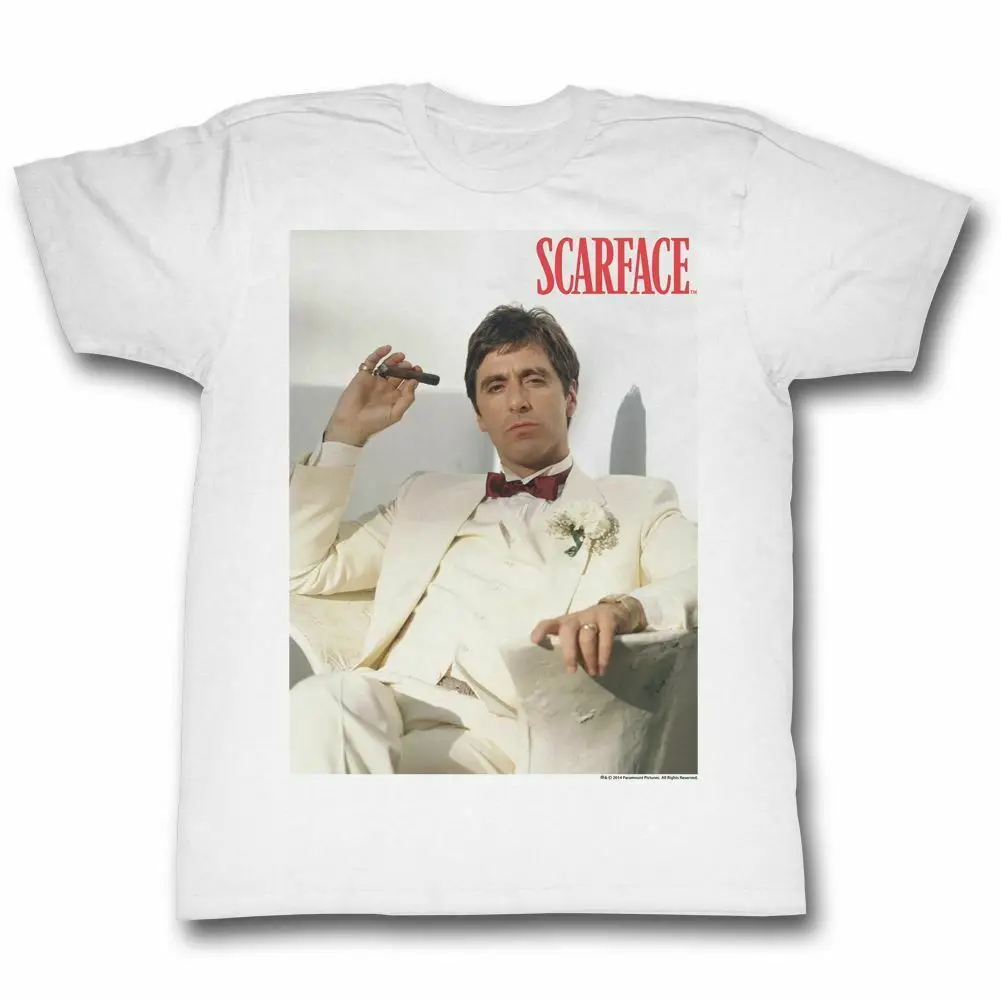 SCARFACE футболка с коротким рукавом Мужская и женская белая модная | одежда
