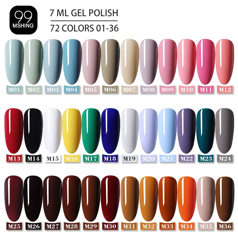 MSHING99 полуперманентный Гель лак для ногтей верхнее покрытие УФ светодиодный