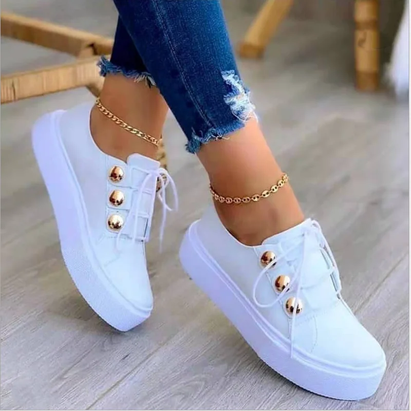 

QICIUS Large Size Women's Shoes New Casual Women's Thick Soled European And American Lefu Women's Shoes In Autumn 2021