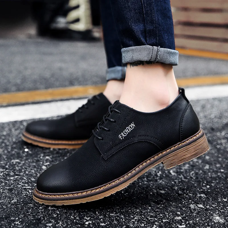 

Men's Shoes Spring Fashion High Quality Casual Walking Shoes Men New Leisure Footwear Male Brand Leather Men's Casual Shoes *