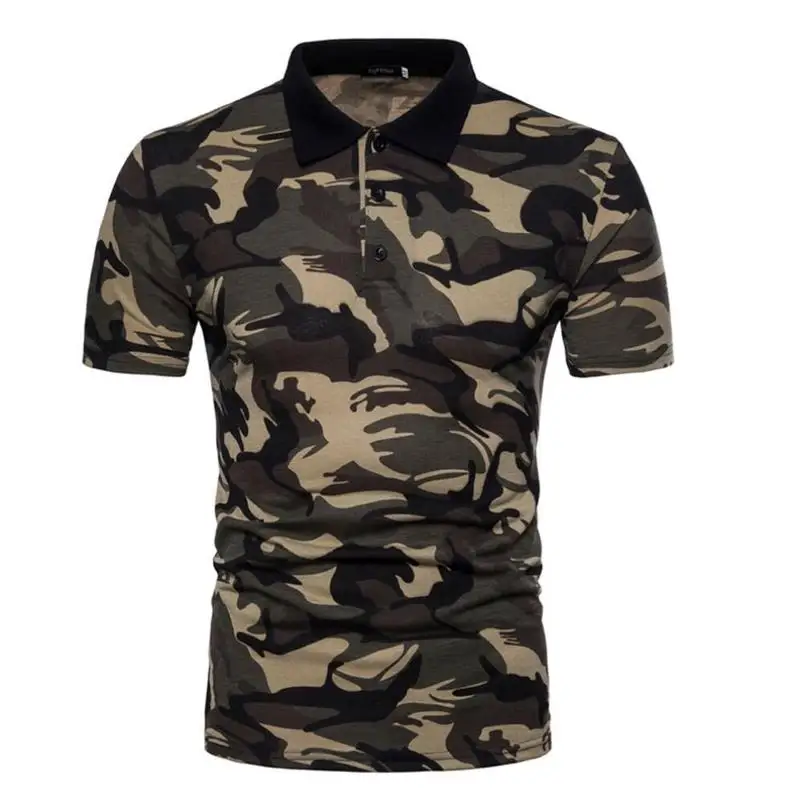 

ZOGAA Men Polo Shirts Short Sleeve Brand Camouflage Polos Male Tops Casual Slim Printed Military Polo Shirt Men Streetwear