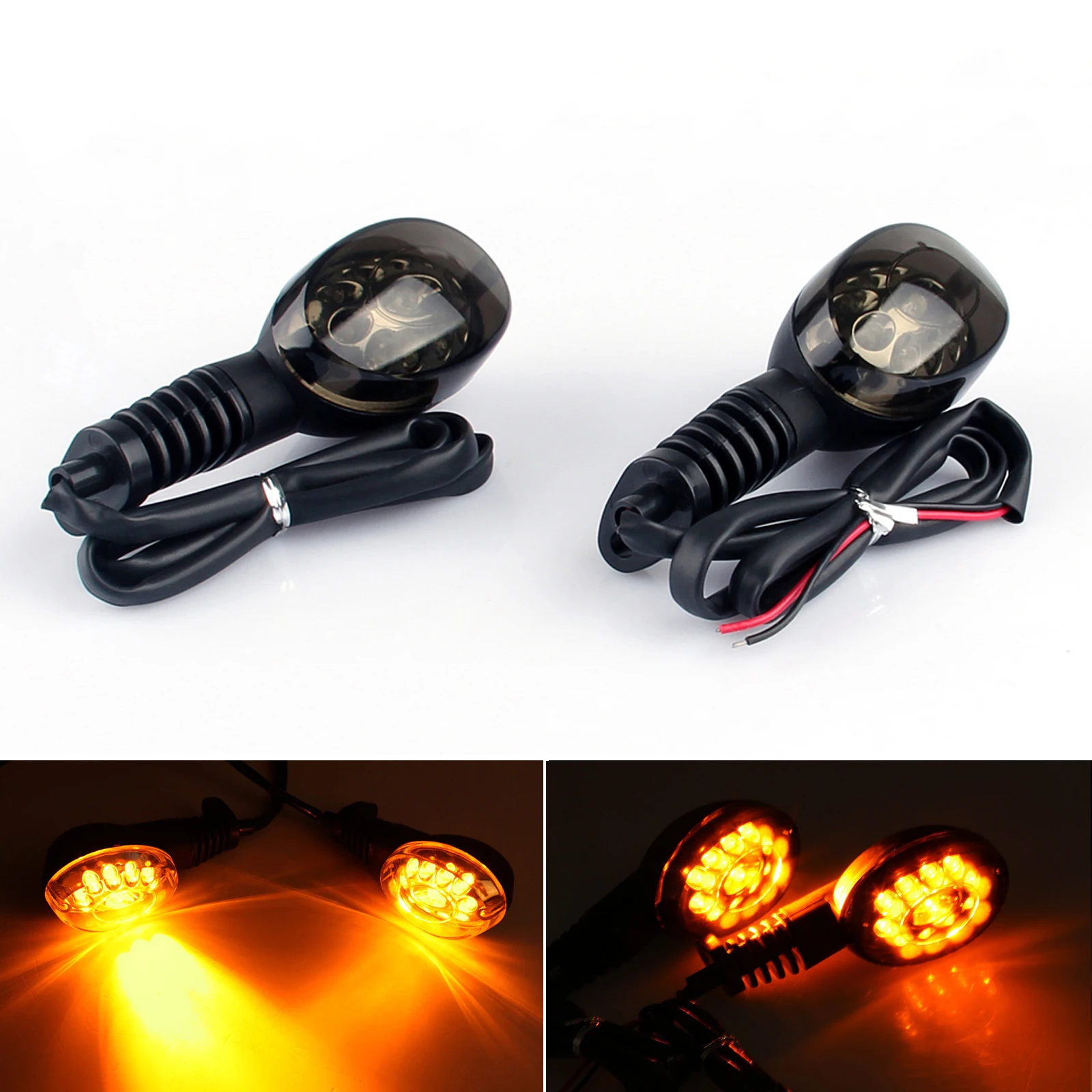

Areyourshop for Kawasaki NINJA 250R 2008-2012 Front Rear LED Turn Signals Blinker Indicator Motorcycle Lighting