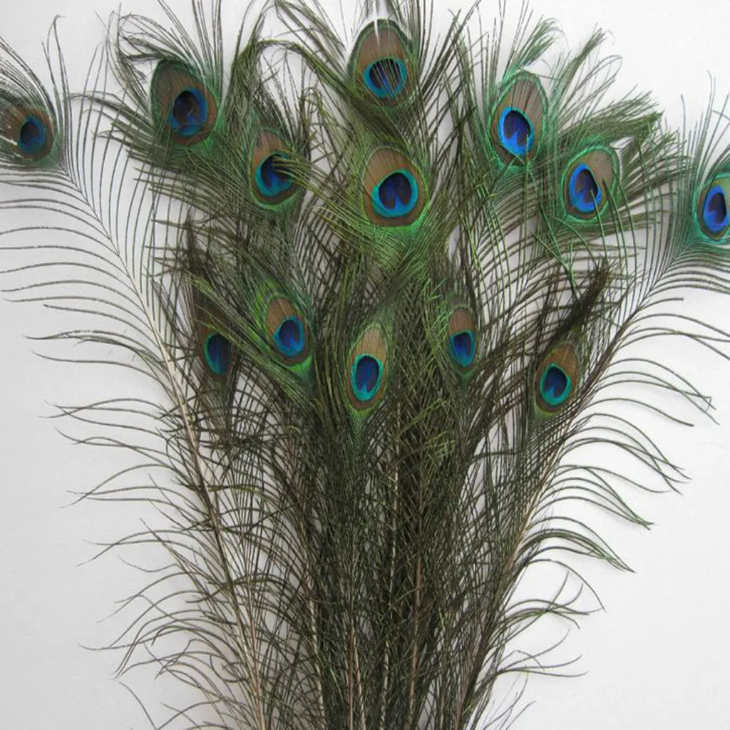Много натуральных перьев Павлин хвост сделай сам большая ваза с павлиньими