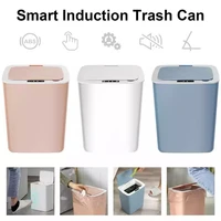 smart trash can automatic sensor dustbin usb charging intelligent sensor electric garbage bin kitchen bathroom trashbin with lid