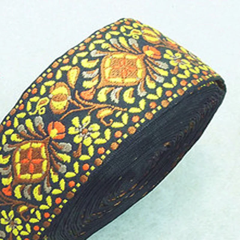 Традиционная удачливый руйи и цветы вышивка жаккардовая лента красивая сделай