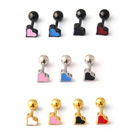 2022 new trendy elegant heart stud earrings for women korean style charming simple ear hoops jewelry